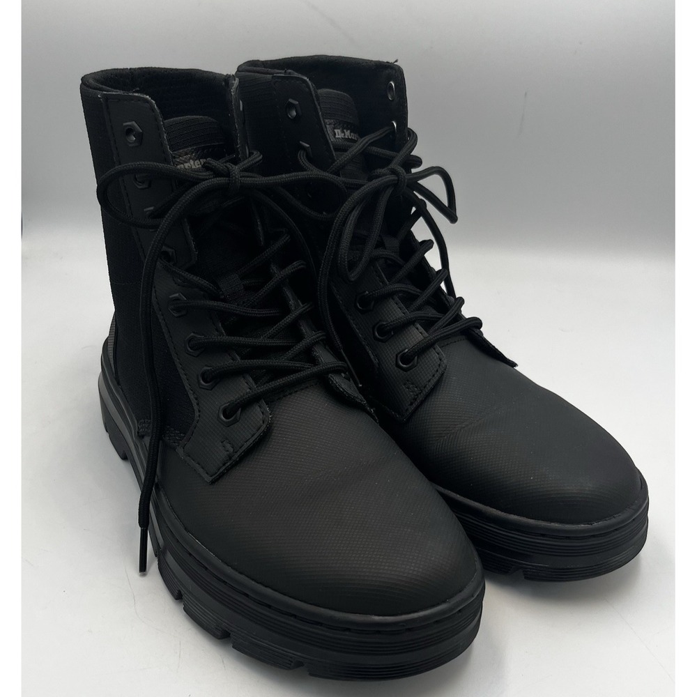 Dr Martens Combs II Boots Mens 8 Poly Casual Ripstop Canvas Combat Chunky Black